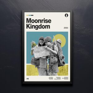 Moonrise Kingdom mid-century poster retro artwork print