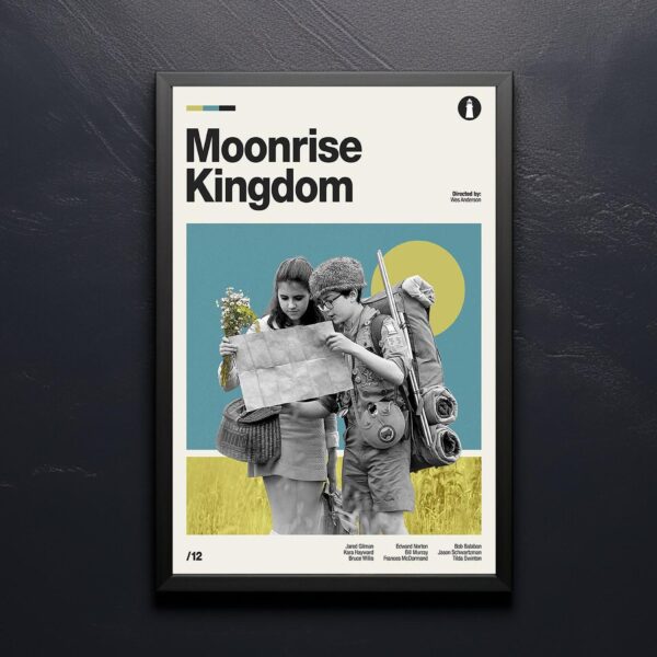 Moonrise Kingdom mid-century poster retro artwork print