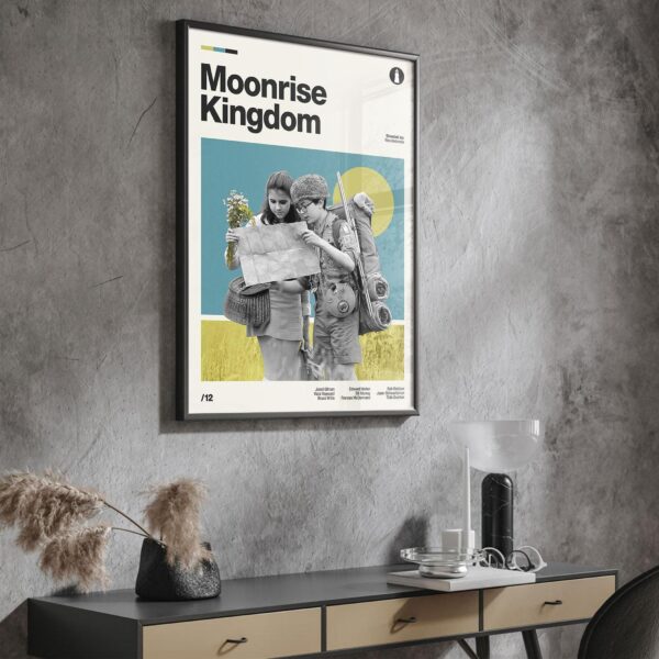 Moonrise Kingdom mid-century poster retro artwork print