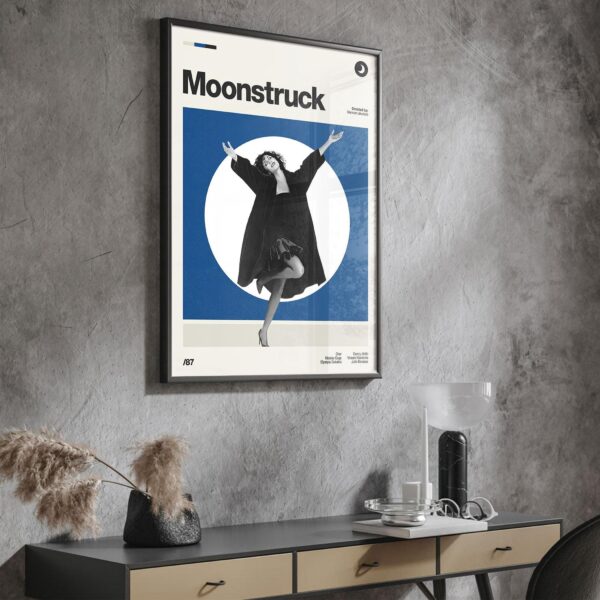 Moonstruck movie poster - mid-century inspired retro artwork
