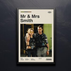 Mr. & Mrs. Smith mid-century poster print - retro artwork