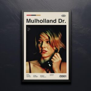 Mulholland Drive mid-century poster retro artwork