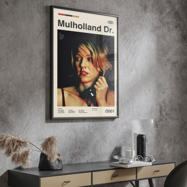 Mulholland Drive mid-century poster retro artwork