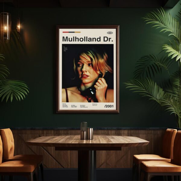 Mulholland Drive mid-century poster retro artwork