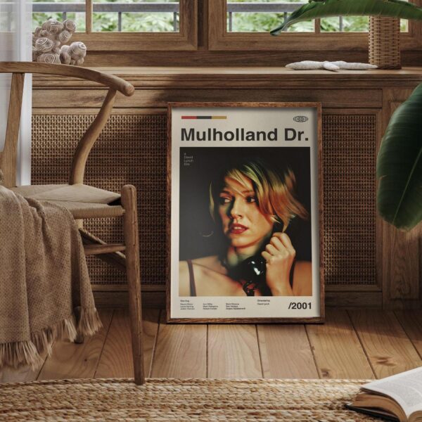 Mulholland Drive mid-century poster retro artwork