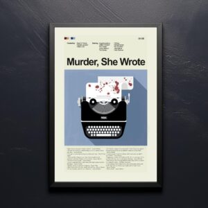 Mid-century modern poster of Murder, She Wrote The Last Free Man movie