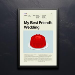 Mid-century modern style My Best Friend's Wedding movie poster artwork