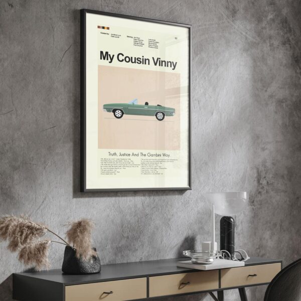 Large mid-century modern movie poster of My Cousin Vinny