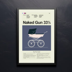 Naked Gun 33⅓: The Final Insult mid-century modern movie poster