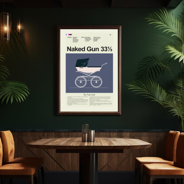 Naked Gun 33⅓: The Final Insult mid-century modern movie poster
