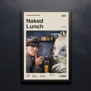 Naked Lunch movie poster - mid-century inspired retro artwork