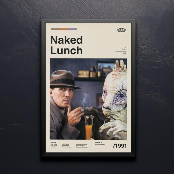 Naked Lunch movie poster - mid-century inspired retro artwork
