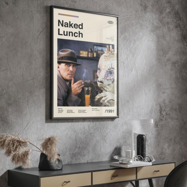 Naked Lunch movie poster - mid-century inspired retro artwork