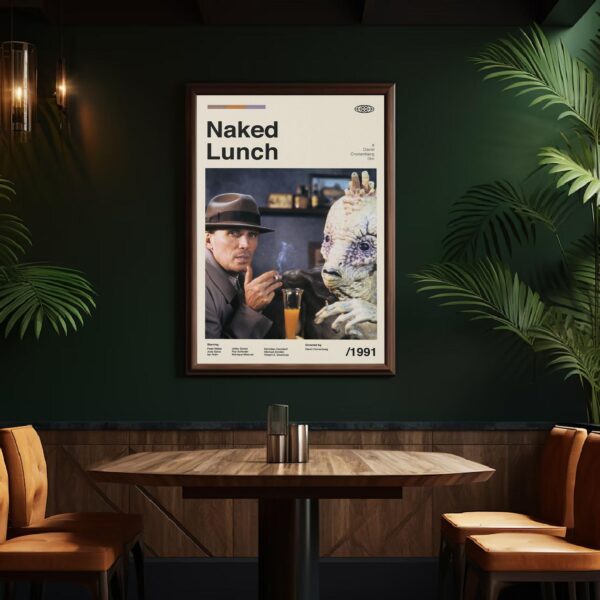 Naked Lunch movie poster - mid-century inspired retro artwork