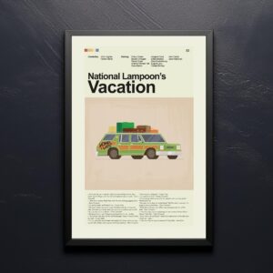 Mid-century modern National Lampoon's Vacation movie graphic poster