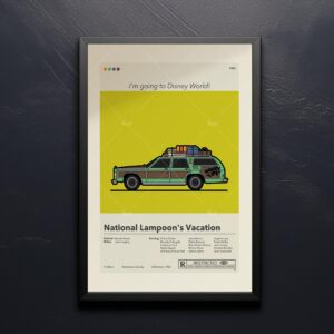 Mid-century modern National Lampoon's Vacation movie poster wall art