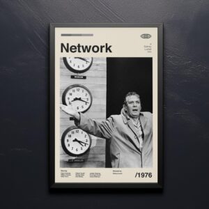 Mid-century poster of Network movie retro artwork
