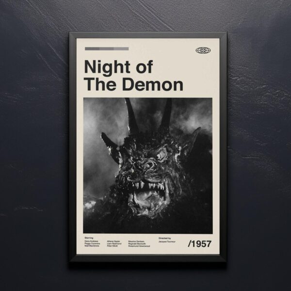Mid-century modern Night of the Demon movie poster art