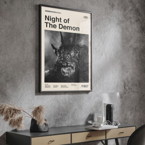 Mid-century modern Night of the Demon movie poster art