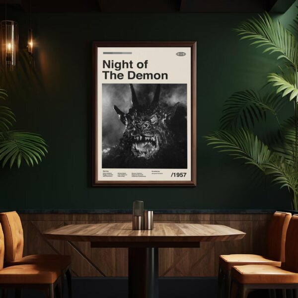 Mid-century modern Night of the Demon movie poster art