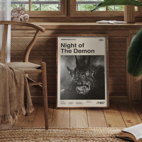 Mid-century modern Night of the Demon movie poster art