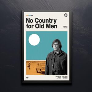 No Country for Old Men mid-century poster retro artwork