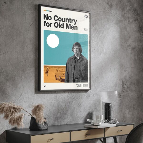 No Country for Old Men mid-century poster retro artwork