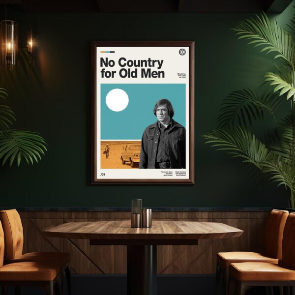 No Country for Old Men mid-century poster retro artwork
