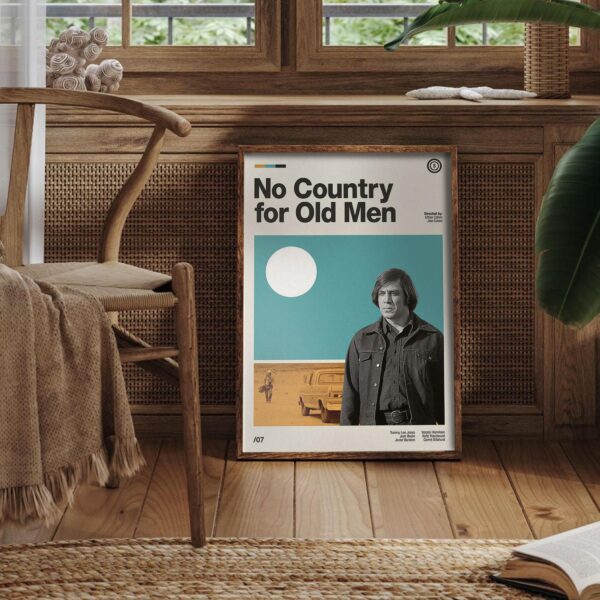 No Country for Old Men mid-century poster retro artwork
