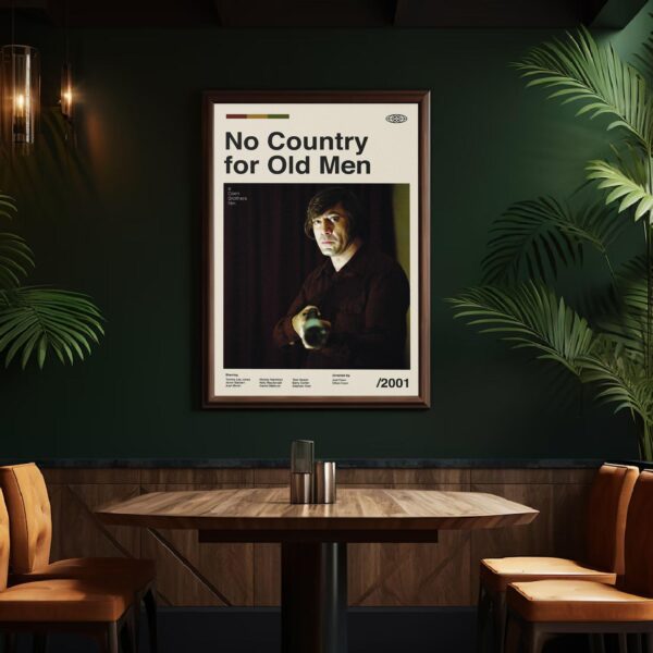 No Country for Old Men mid-century poster vintage print