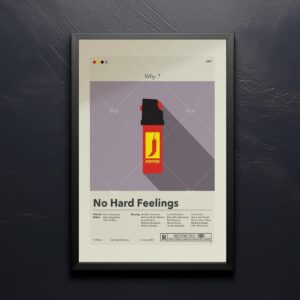 No Hard Feelings movie vintage mid-century modern style poster