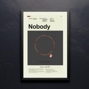 Mid-century modern poster design for Nobody movie
