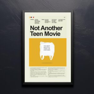 Mid-century modern graphic design poster of Not Another Teen Movie