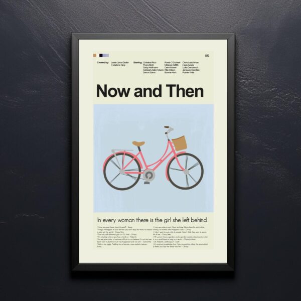 Now and Then movie poster with mid-century modern design elements