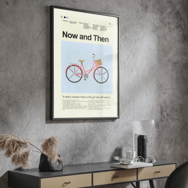 Now and Then movie poster with mid-century modern design elements
