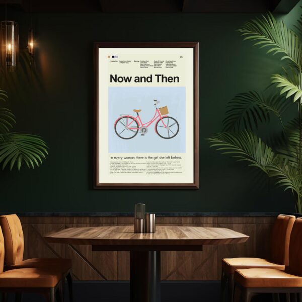 Now and Then movie poster with mid-century modern design elements