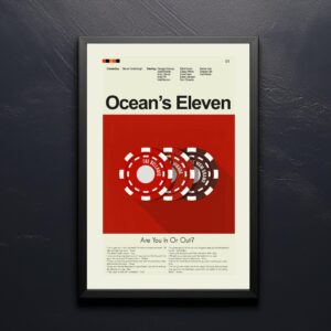 Mid-century modern Ocean's Eleven movie poster wall art