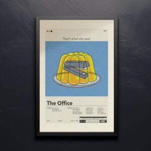 Mid-century modern Officer Black Belt movie graphic poster
