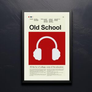 Old School Movie mid-century modern style wall poster artwork