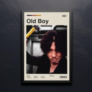 Oldboy movie poster in mid century modern design style