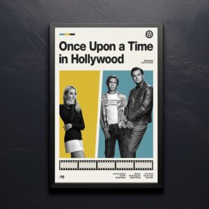 Once Upon a Time in Hollywood mid-century poster art