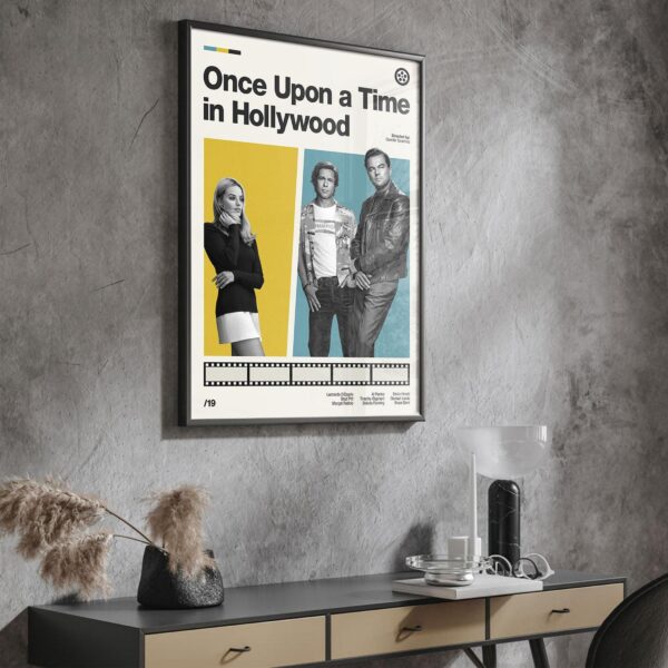 Once Upon a Time in Hollywood mid-century poster art