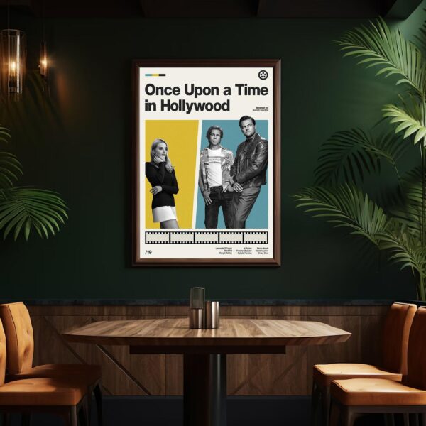 Once Upon a Time in Hollywood mid-century poster art