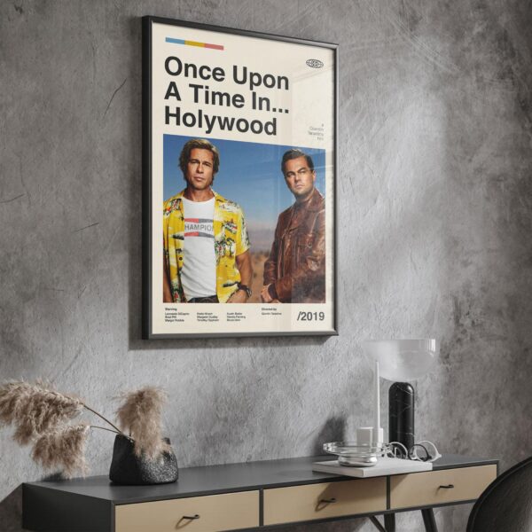Once Upon a Time... in Hollywood mid-century poster design