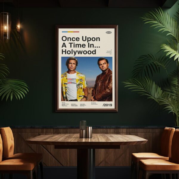 Once Upon a Time... in Hollywood mid-century poster design