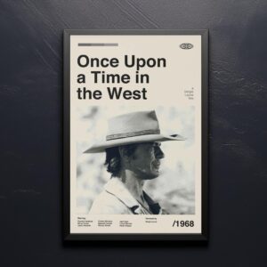 Mid-century modern poster of Once Upon a Time in the West movie artwork