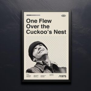 Mid-century modern One Flew Over the Cuckoo's Nest movie poster artwork