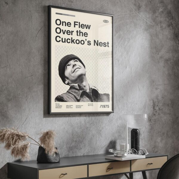 Mid-century modern One Flew Over the Cuckoo's Nest movie poster artwork