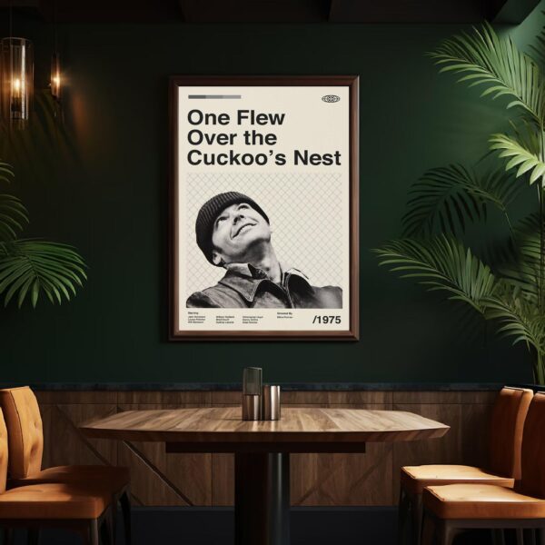Mid-century modern One Flew Over the Cuckoo's Nest movie poster artwork