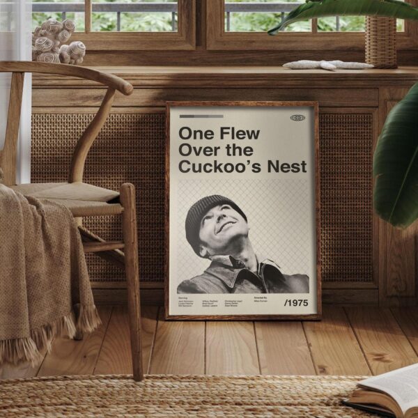 Mid-century modern One Flew Over the Cuckoo's Nest movie poster artwork